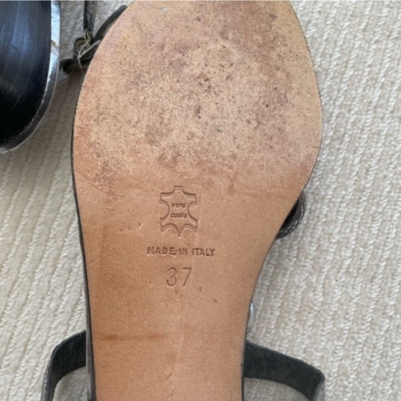 MARTINI OSVALDO Designer Silver Thong Sandals - Picture 8 of 10